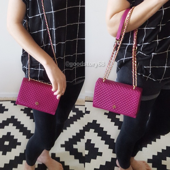 Tory Burch Marion Embossed Shrunken Shoulder Bag - Picture 8 of 8